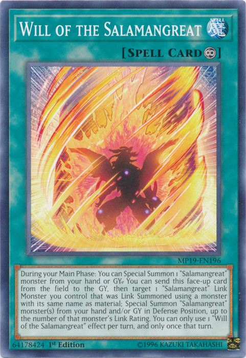 Will of the Salamangreat [MP19-EN196] Common Hot on Sale