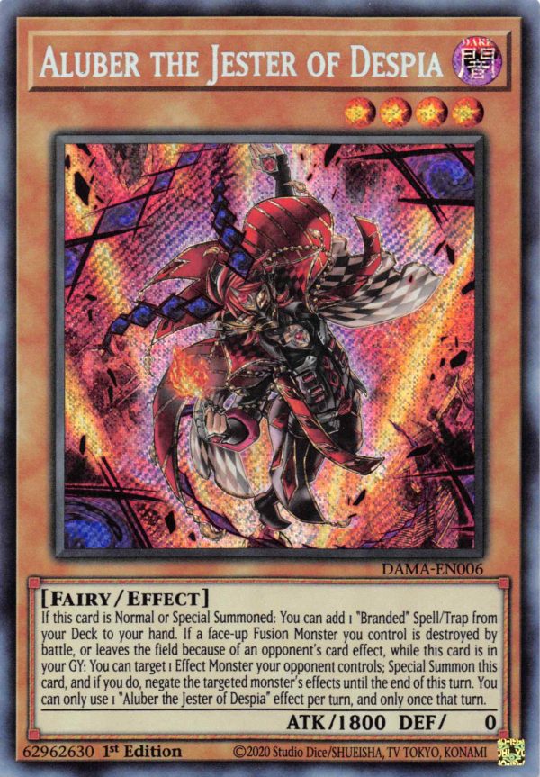 Aluber the Jester of Despia [DAMA-EN006] Secret Rare For Discount